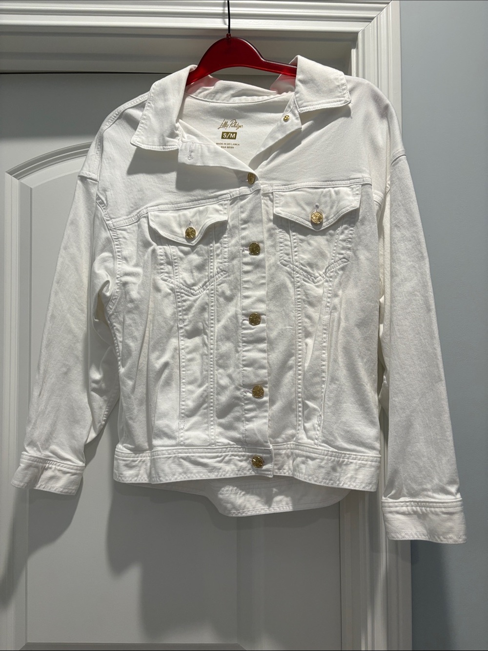 Lilly Pulitzer Oversized White Denim Jacket